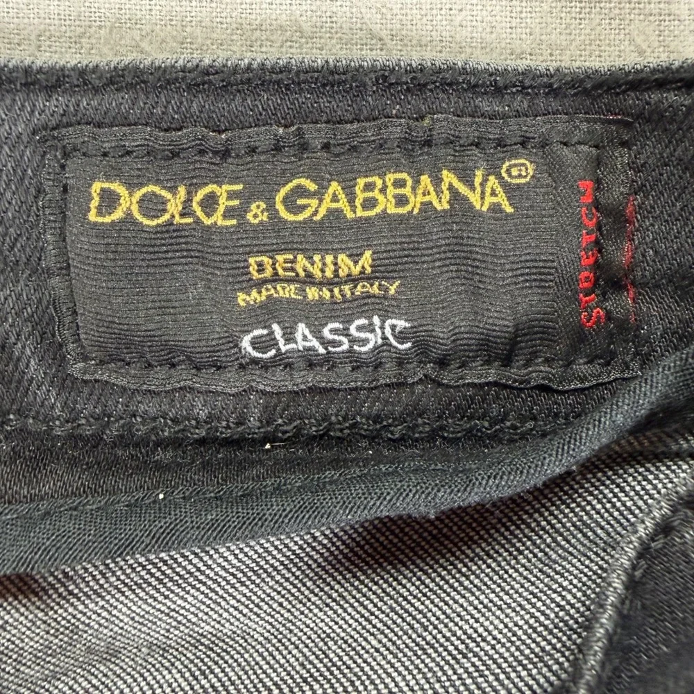 Dolce & Gabbana Jeans Women Size 31 Black Good Distressed Slim Stretch - Picture 6 of 11